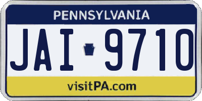 PA license plate JAI9710