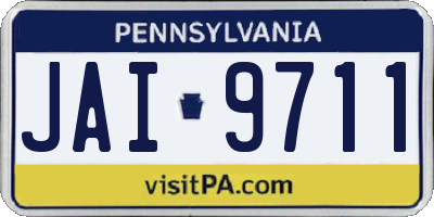 PA license plate JAI9711