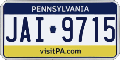 PA license plate JAI9715