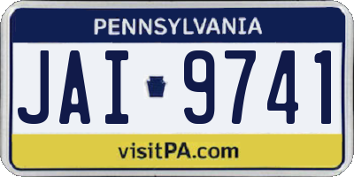 PA license plate JAI9741