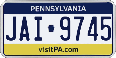 PA license plate JAI9745