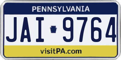 PA license plate JAI9764