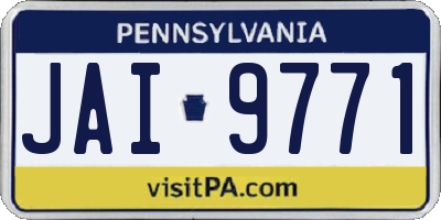 PA license plate JAI9771