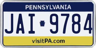 PA license plate JAI9784
