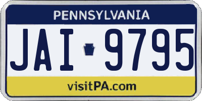 PA license plate JAI9795