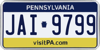 PA license plate JAI9799