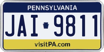 PA license plate JAI9811