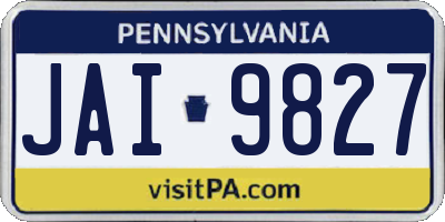 PA license plate JAI9827
