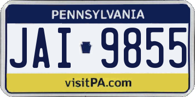 PA license plate JAI9855