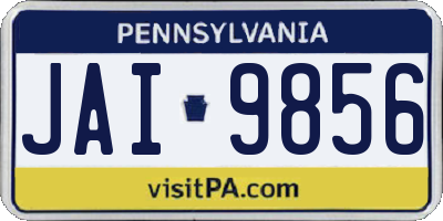PA license plate JAI9856
