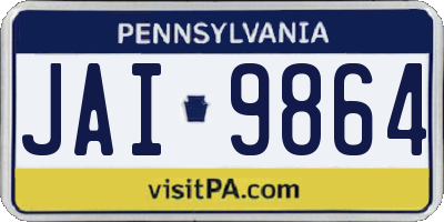 PA license plate JAI9864