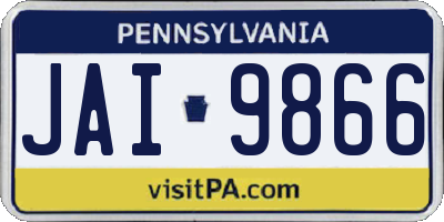 PA license plate JAI9866