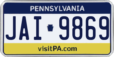PA license plate JAI9869
