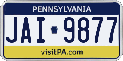 PA license plate JAI9877