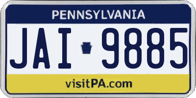 PA license plate JAI9885