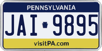 PA license plate JAI9895