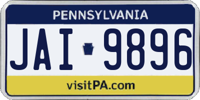 PA license plate JAI9896
