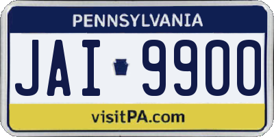 PA license plate JAI9900