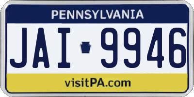PA license plate JAI9946