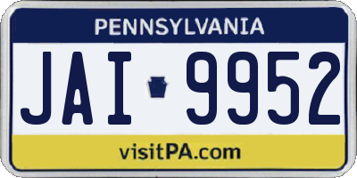 PA license plate JAI9952