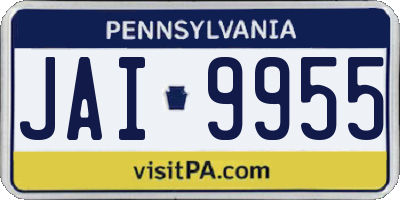 PA license plate JAI9955