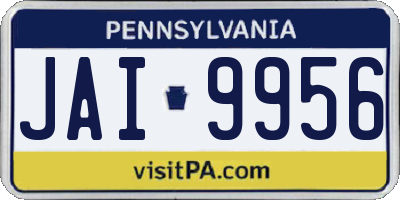 PA license plate JAI9956