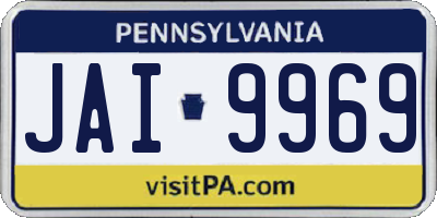 PA license plate JAI9969