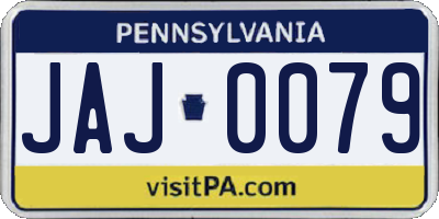 PA license plate JAJ0079
