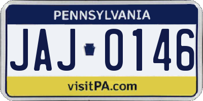 PA license plate JAJ0146