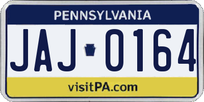 PA license plate JAJ0164