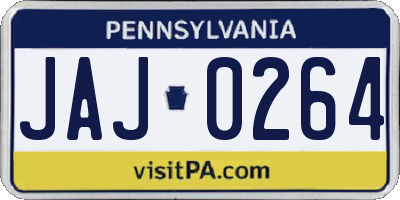 PA license plate JAJ0264