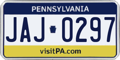 PA license plate JAJ0297