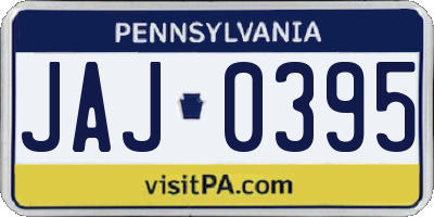 PA license plate JAJ0395
