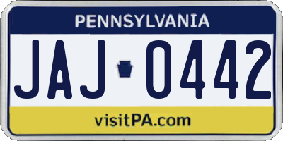 PA license plate JAJ0442