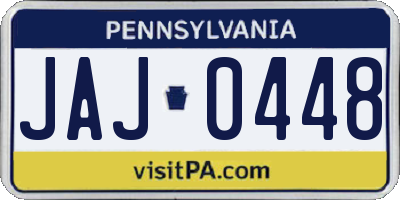 PA license plate JAJ0448