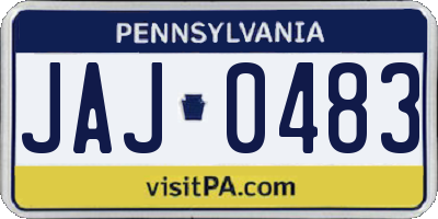 PA license plate JAJ0483