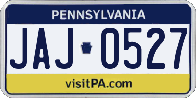 PA license plate JAJ0527