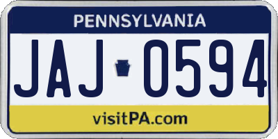PA license plate JAJ0594
