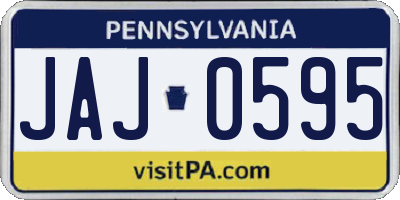 PA license plate JAJ0595