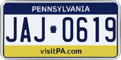 PA license plate JAJ0619