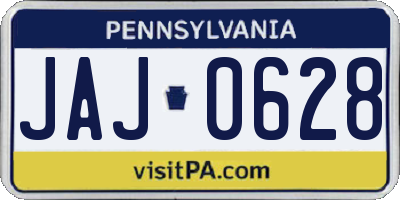 PA license plate JAJ0628
