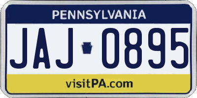 PA license plate JAJ0895