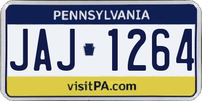 PA license plate JAJ1264