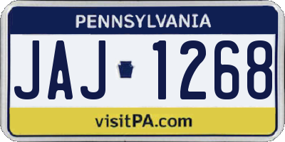 PA license plate JAJ1268