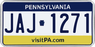 PA license plate JAJ1271
