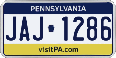 PA license plate JAJ1286