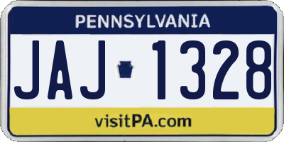 PA license plate JAJ1328