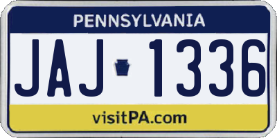 PA license plate JAJ1336