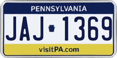 PA license plate JAJ1369