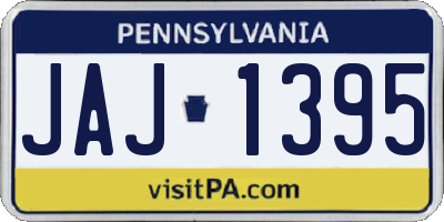 PA license plate JAJ1395